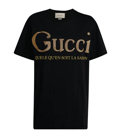 gucci logo vintage t shirt|women gucci slogan t shirt.